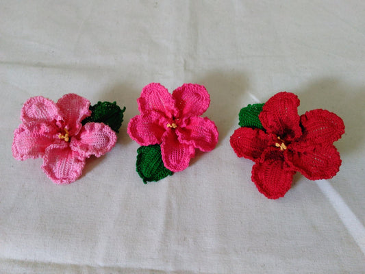 Chevron Red Hibiscus