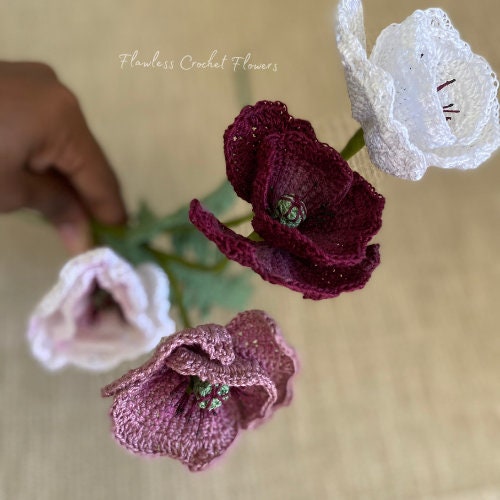 Forever Crochet Poppies: Shirley Mother of Pearl