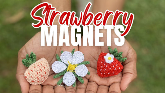 Crochet Strawberry Magnets