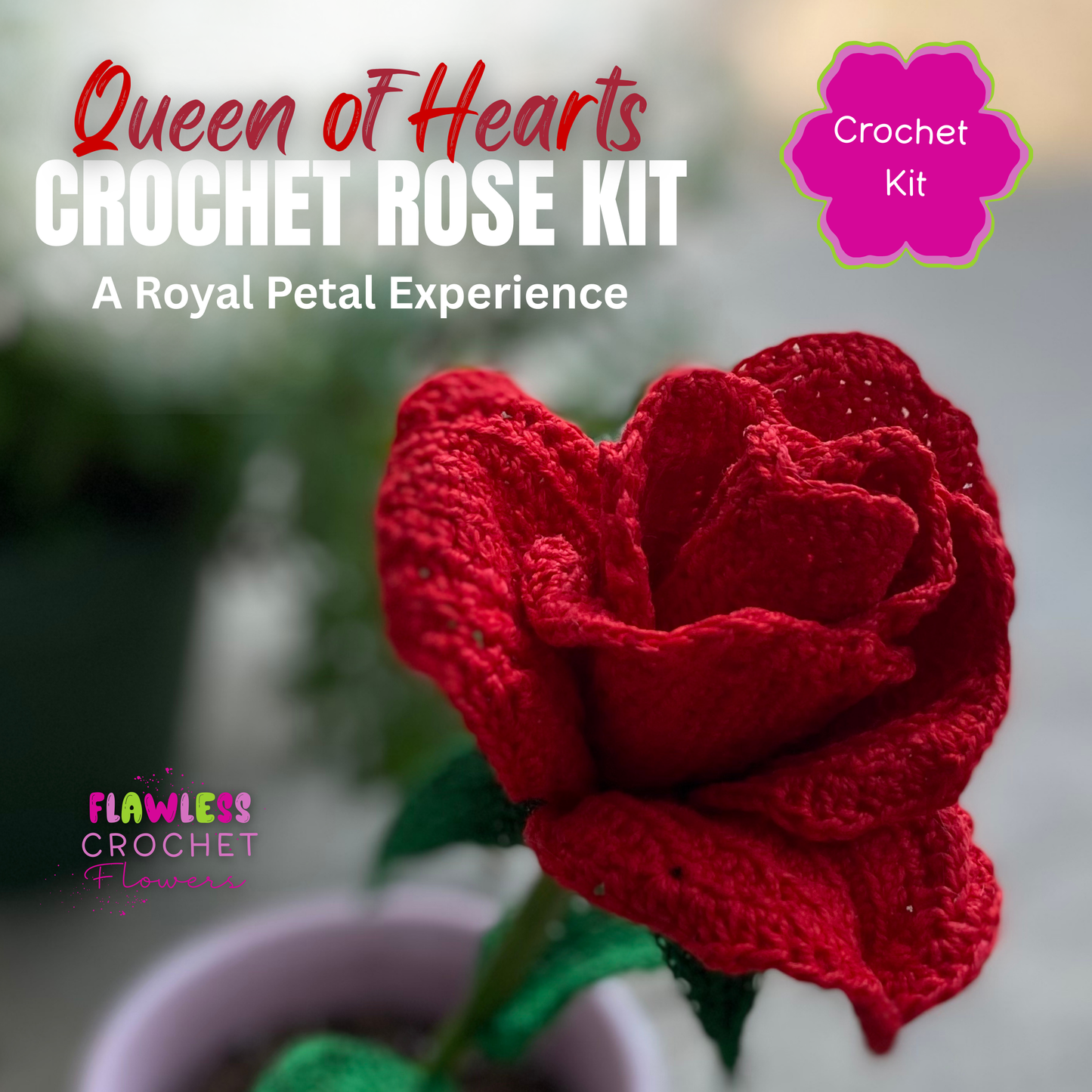 Crochet Rose Full Kit