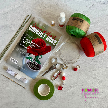 Crochet Rose Full Kit