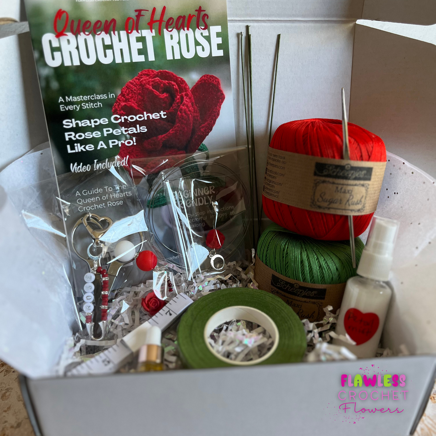 Crochet Rose Full Kit
