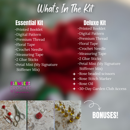 Crochet Rose Full Kit