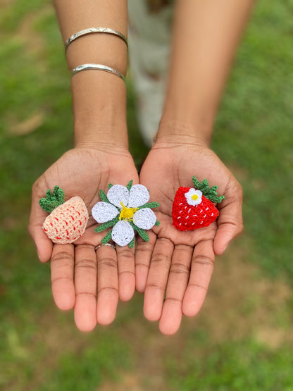 Strawberry Crochet Magnet Kit