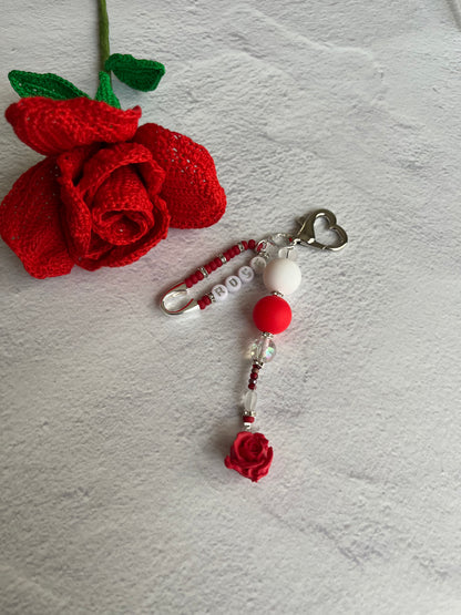 Rose Scissors Fob