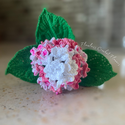 Crochet Vanilla Strawberry Hydrangea