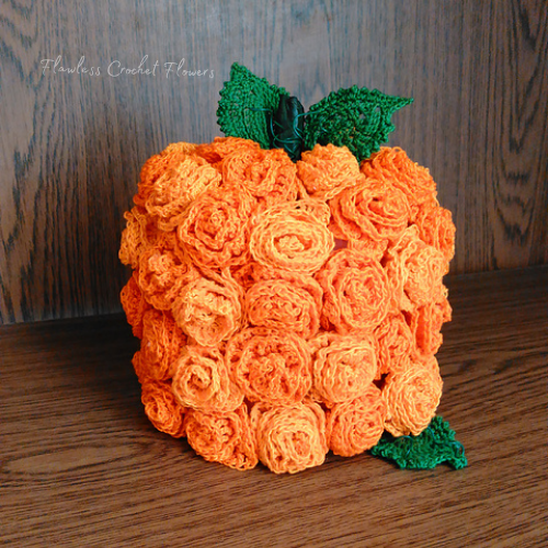 Crochet Rose Pumpkin
