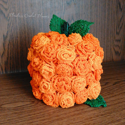Crochet Rose Pumpkin