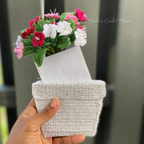 Crochet Flower Pot Card