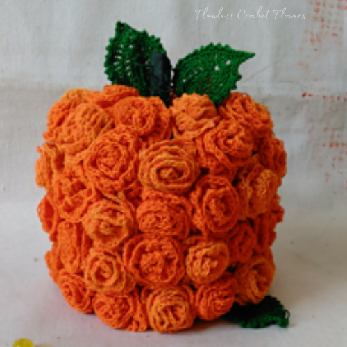 Crochet Rose Pumpkin