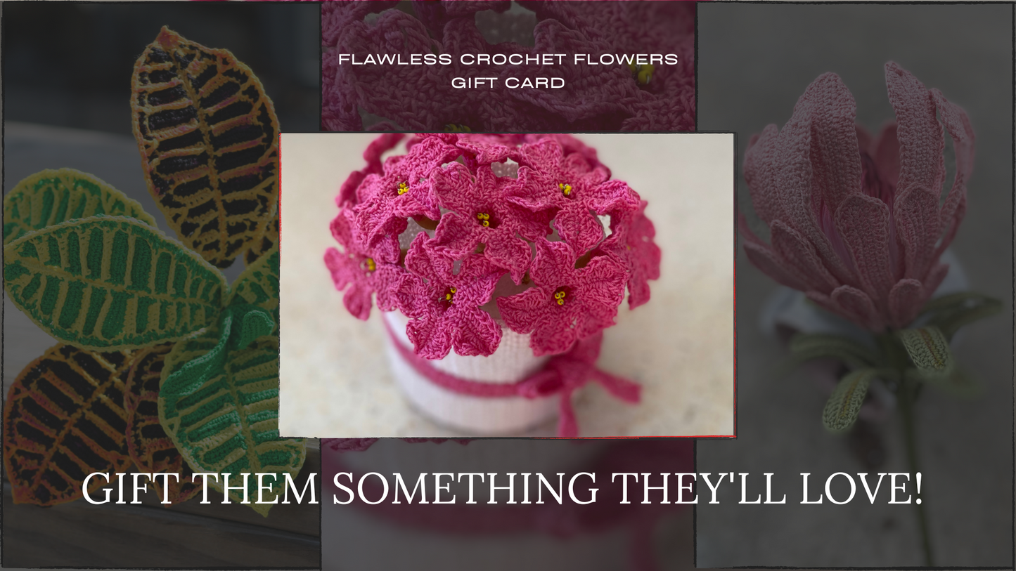 Flawless Crochet Flowers Gift Card