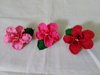 Chevron Red Hibiscus