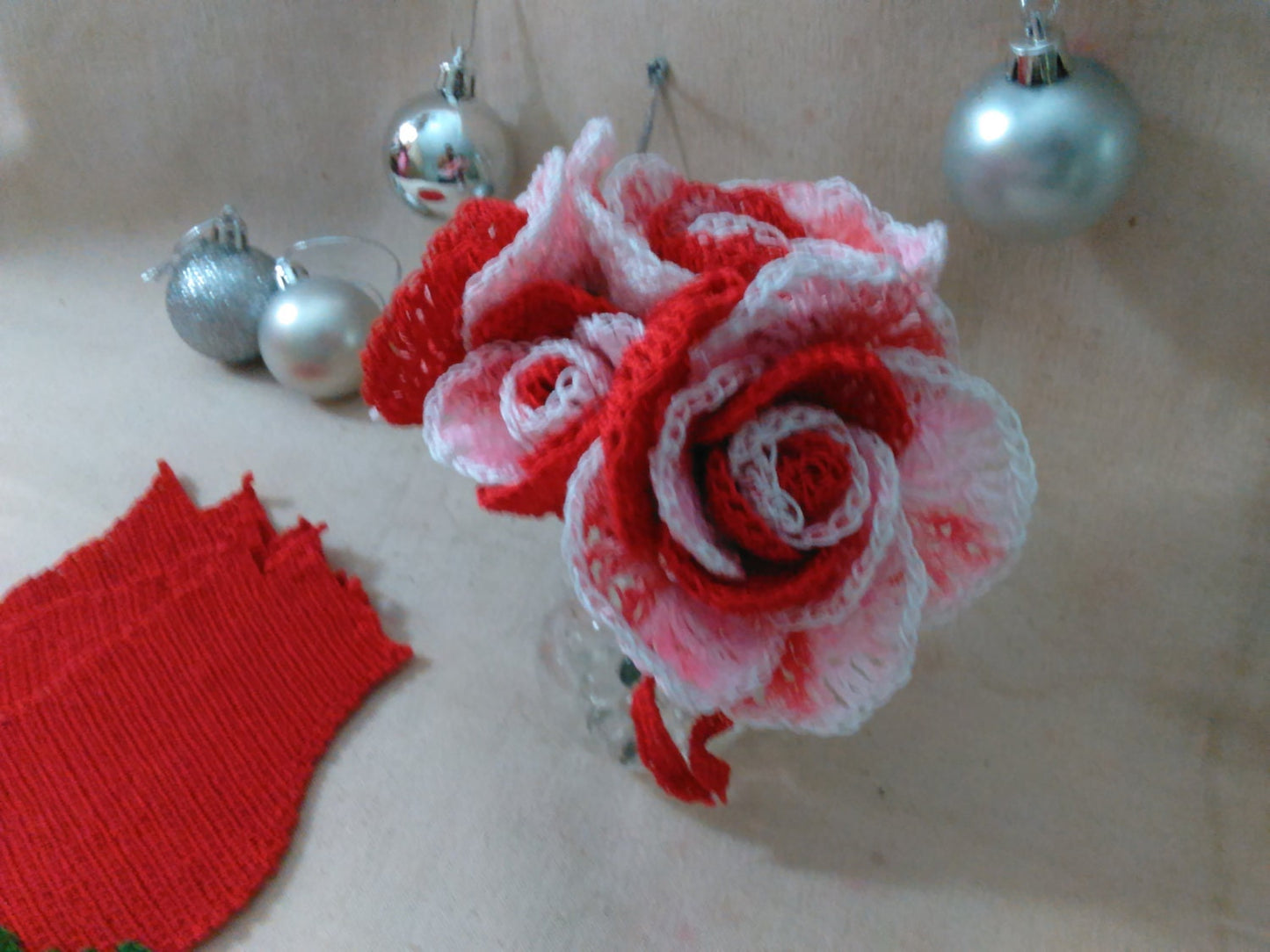 Crochet Peppermint Rose