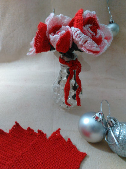 Crochet Peppermint Rose