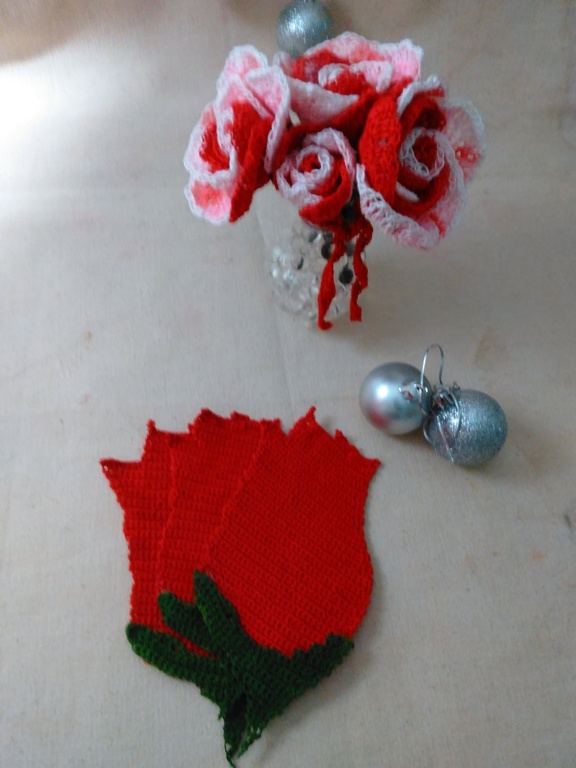 Crochet Peppermint Rose