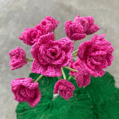 Crochet Rosebud Pelargonium