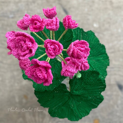 Crochet Rosebud Pelargonium
